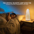 Himalayan Glow Selenite Crystal Lamp 25cm, Wooden Base Meditation Tower Night Light